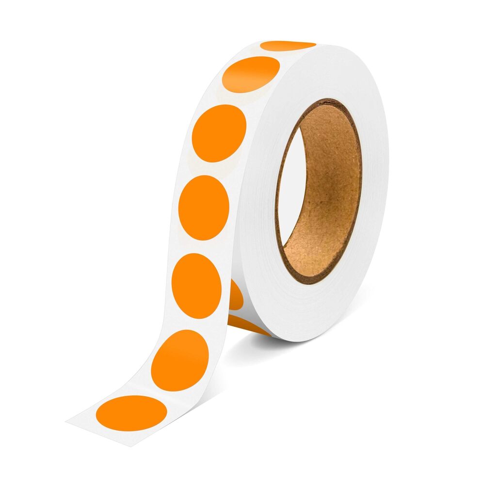 5817 1000PCS Orange Colored Dot Stickers Round Coding Circle Label Stickers